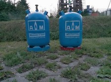 2 Stück Leere Propan Glasflaschen 11kg Füllgewicht  2030