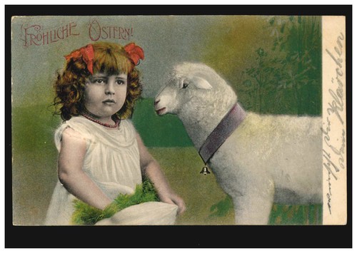 Künstler ostern mädchen - künstler-ak,