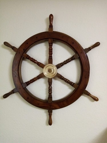 Steuerrad holz schiff - steuerrad,