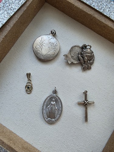 Vintage silber anhänger - 5x,