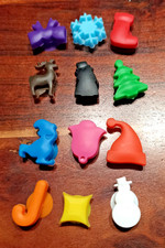 Saugnapf Glasmarkierer Weihnachten 24 Stück