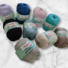 Knäuel Baumwolle Viskose aus Zuckerrohr mit Lurex - Stricken Häkeln