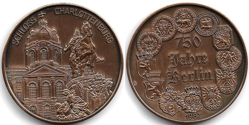 Medaille 750 jahre - berlin, 1987