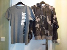 2-teilig Bekleidungspaket Herren   T-Shirt/ Kapuzen-Jacke    Gr. M  getr.