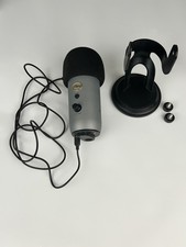 Blue Yeti Microphone USB Mikrofon Grau Silber Podcast Mic unvollständig 
