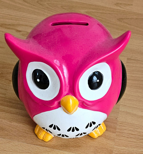 Eulen spardose pink und - eulen-spardose,