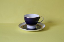 Thomas Porzellan Rotunda Kobalt Golddekor Kaffeetasse mit Untertasse Tasse 