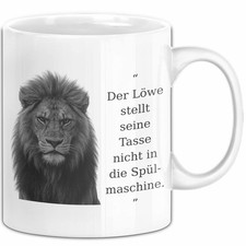 Der Löwe Stellt Seine Tasse