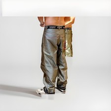 Freeman T. Porter Glanz Baggy *SILBER-STAHLBLAU* W33 TOP