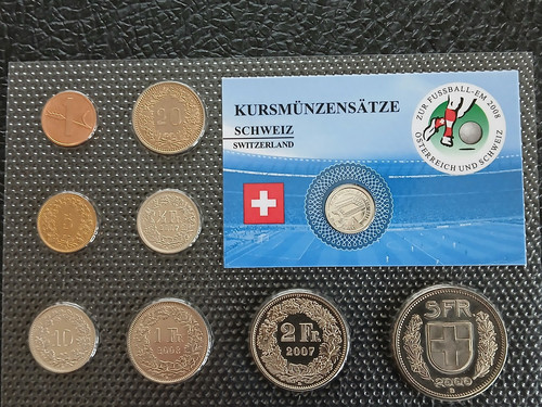 Kursmünzensatz schweiz zur - kursmünzensatz, em