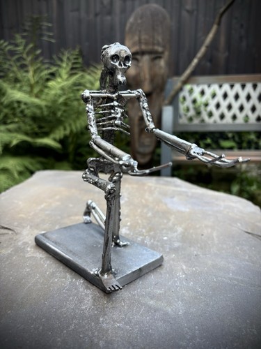 Skelett mann stahl skulptur - mann,