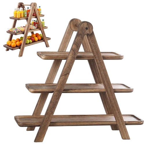 Serviertablett aus holz - holz, 3