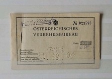 Österreich 1948 Verkehrsbüro 1948 Paß Ausweispapier Bundesbahn Wien-Prag