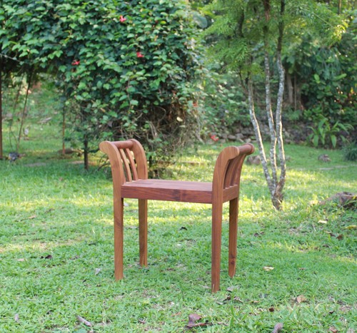 Teakholz biedermeier hocker - biedermeier,