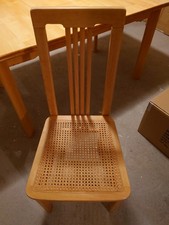 Schöne, gut erhaltene Buche lackiert Massivholz Esstisch Stuhl 6 Stück günstig! 