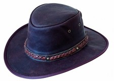 Dunkelbrauner Kängurulederhut