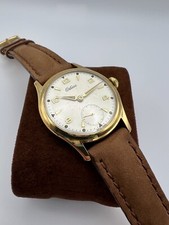 Certina Ref. 3721.6 1940th Gold Plated 33.3mm KF320 Military Wristwatch Serviced