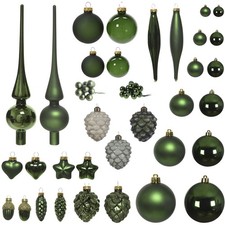 Christbaumschmuck Glas Weihnachtsbaumschmuck Christbaumkugeln dunkelgrün grün