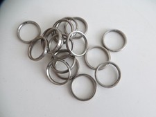 16 Edelstahl Vorhang- Gardinenringe für Vorhangstangen bis 18 mm