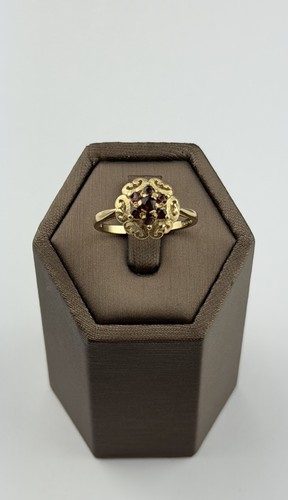 Granat ring gold vintage - 9,