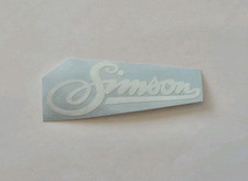Simson Aufkleber, klein, Sticker, Dekor, Moped, Mofa, weiß, NEU