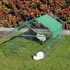 Freilauf Auslauf Gehege Stall mit Regendach für Kaninchen Hasen Wetterfest Käfig