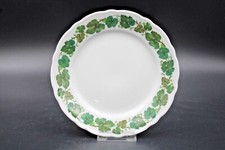 Oscar Schaller Weinlaub Kuchenteller weiß Teller Porzellan Vintage Ø 19,5 cm
