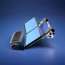 Dual Monitor Arme Montage Twin Desktop Design Studio CAD ENDO72 Heavy Duty
