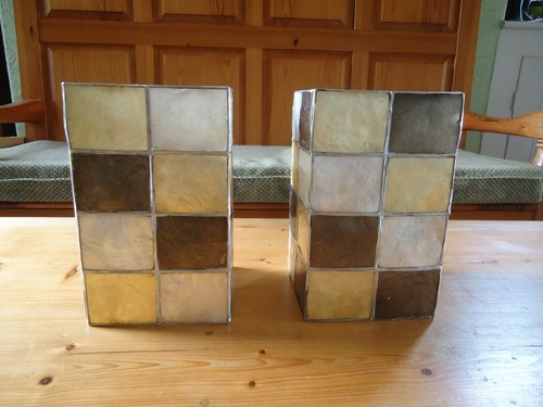 Vintage paar capiz muschel - vintage,