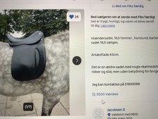 2 x Islandsattel   gr.  16,5