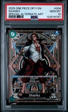 2025 ONE PIECE OP11-A FIST OF DIVINE SPEED #004 SHANKS SPECIAL ALTERNATE PSA 10