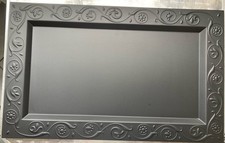 Alessi Tablett Schwarz Metall matt Reliefrand 57x35,5 rechteckig