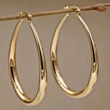 Damen gold vergoldet oval - vergoldet,