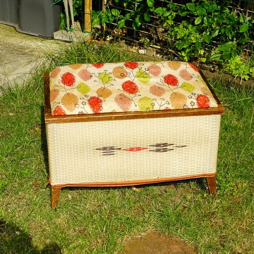 Vintage wäschetruhe sitztruhe - wäschetruhe,