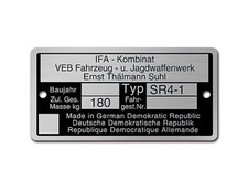 Nameplate Simson Spatz SR4-1