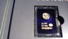 1 Deutsche Mark Gold Au 585 8,1 mm Spiegelglanz Neu Münze Sammler mit Zertifikat