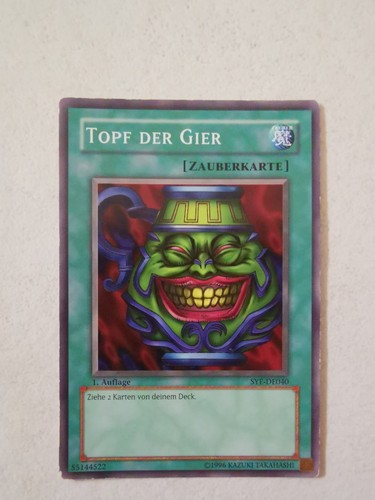 Karten topf der - yu-gi-oh!, gier
