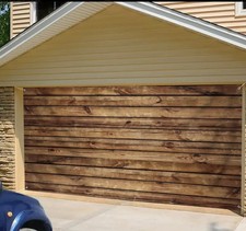 Holzplatte Garage Tür Banner Gewebe Outdoor Hintergrund