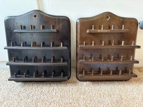 Paar vintage holz fingerhut - holz,