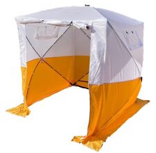 Montagezelt, Bauzelt orange/ weiß, Baustellenzelt, Pop up Zelt