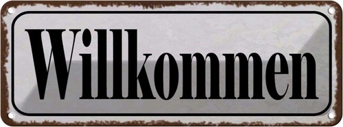 Blechschild 10x27 - , cm