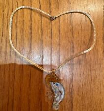 Kette mit MURANO GLAS SEEPFERDCHEN, Glücksbringer, zarte Kette dazu