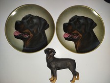 Rottweiler, Kaiser Porzellan  Teller und Figur