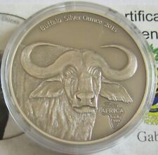 Gabun 1000 Francs 2015 Tiere Kaffernbüffel 1 Oz Silber