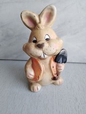 Osterhase Keramik stehend Osterdekoration Figur Hase H 14,5cm