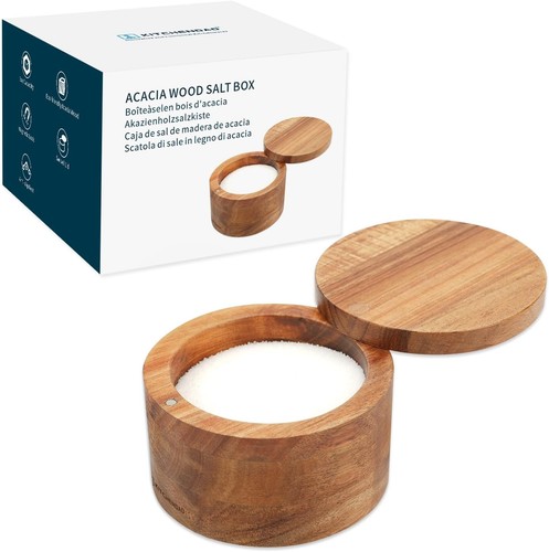 Acacia holz salzdose - acacia,