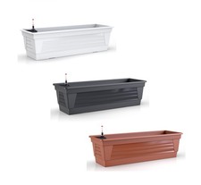 Blumenkasten mit Hydroeinsatz 60 80 100 cm wetterfest Balkon Wasserstandsanzeige