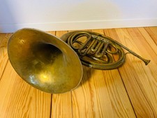 ? Antikes Waldhorn Jagdhorn Jul. Heinr. Zimmermann Leipzig – ca. 1900 – Messing
