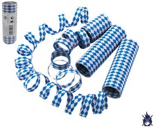 1 Rolle Luftschlangen Bayrisch Raute Oktoberfest blau weiß Party Tischdekoration