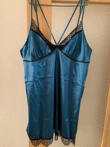 Satin neglige nachthemd - ,